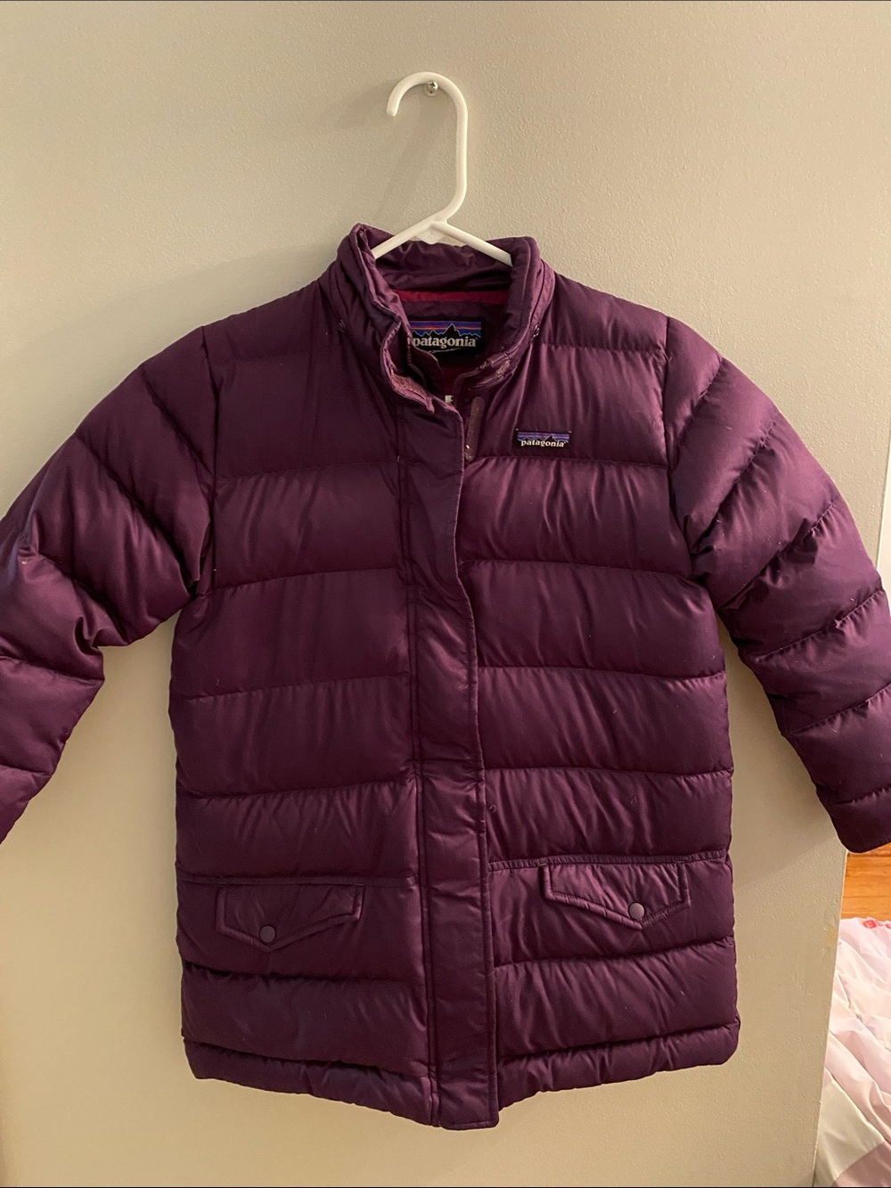 Patagonia Kids Plum Quilted Down Puffer Jacket
